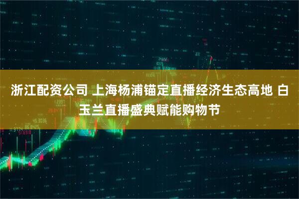 浙江配资公司 上海杨浦锚定直播经济生态高地 白玉兰直播盛典赋能购物节