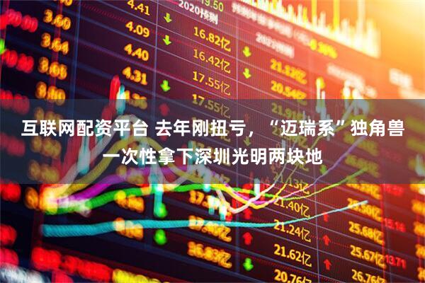 互联网配资平台 去年刚扭亏，“迈瑞系”独角兽一次性拿下深圳光明两块地