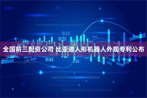 全国前三配资公司 比亚迪人形机器人外观专利公布
